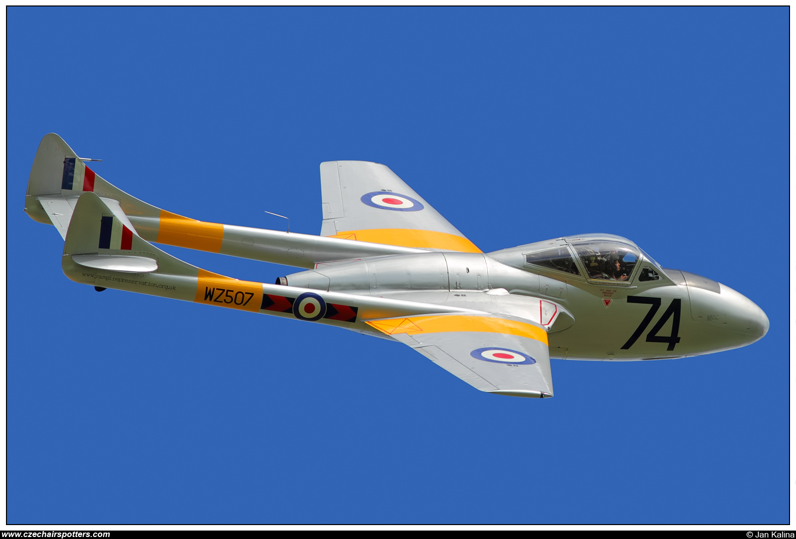 private – De Havilland Vampire T.11 (DH-115) G-VTII / WZ507/74