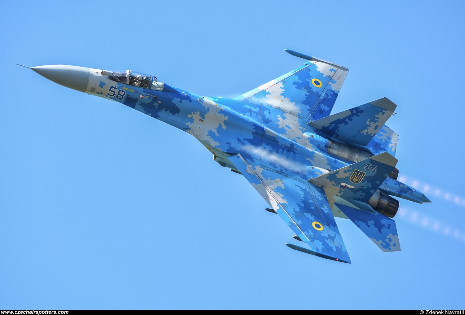 Ukraine - Air Force – Sukhoi Su-27 Flanker-B 58 BLUE